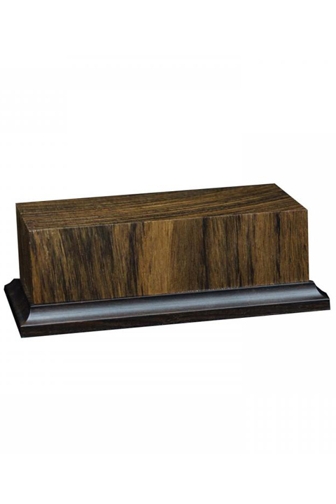 Peana de madera noble Ovangkol, 140x70x50mm