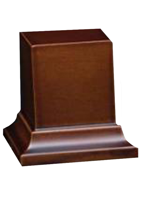 Peana de madera marrón, 35x35x50mm