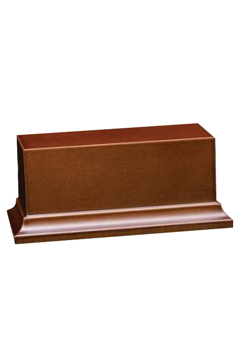 Peana de madera marrón, 105x45x50mm
