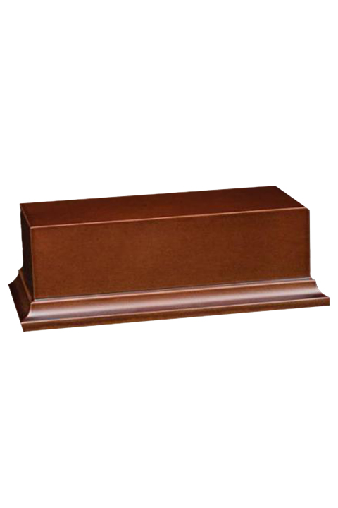 Peana de madera marrón,  140x70x50mm