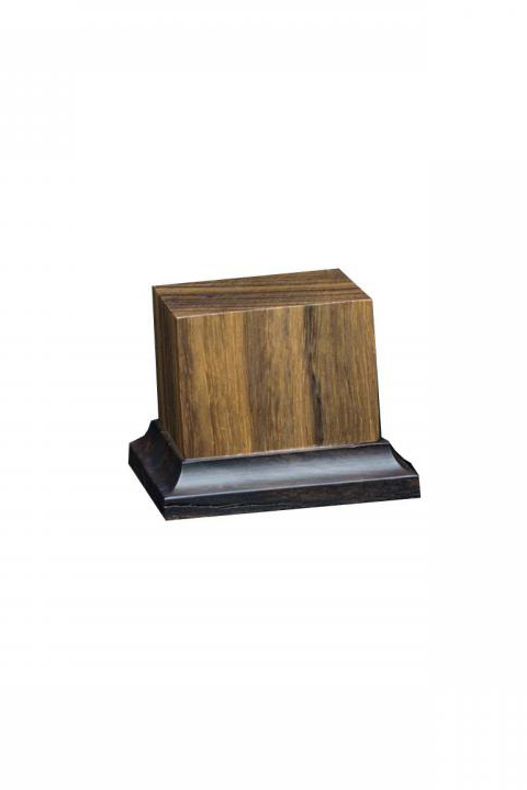 Peana de madera noble Ovangkol,50x46x50mm