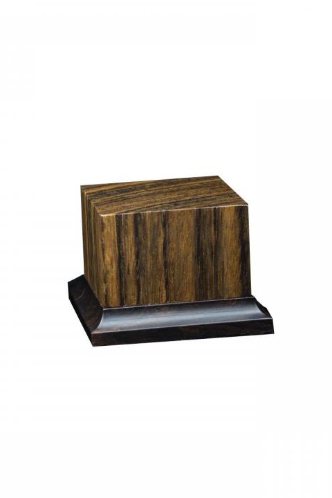 Peana de madera noble Ovangkol,  58x58x50mm