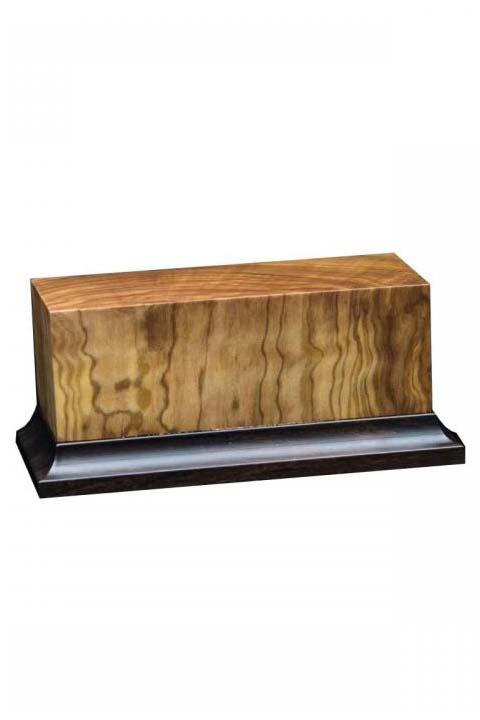 Peana de madera noble de olivo, 105x45x50mm