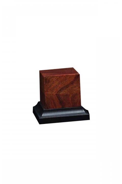 Peana de madera noble de Pao Rosa, 40x40x50mm