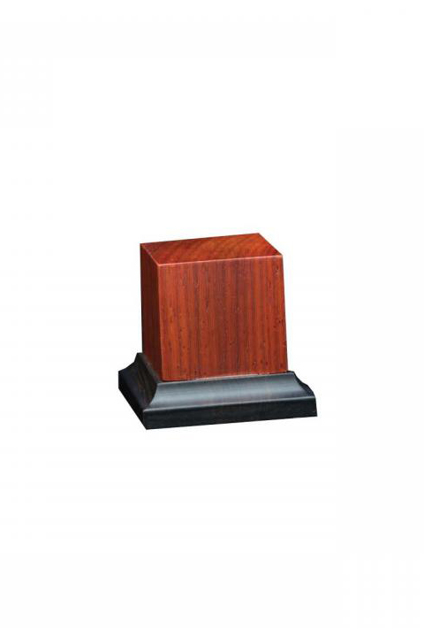 Peana de madera noble de Padouk, 40x40x50mm