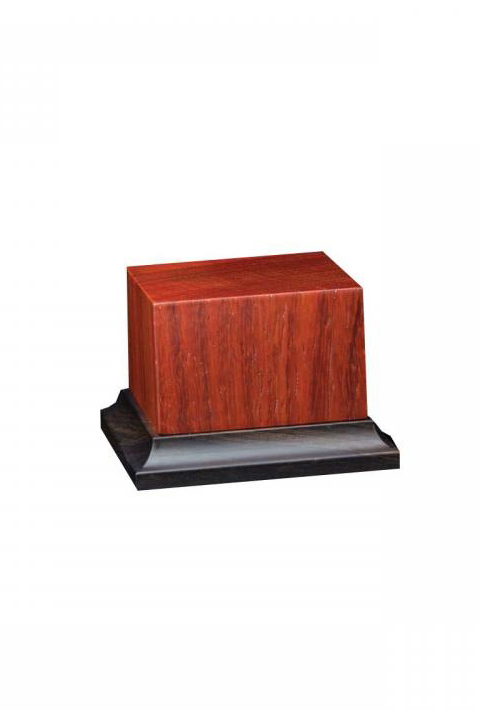 Peana de madera noble de Padouk, 58x58x50mm