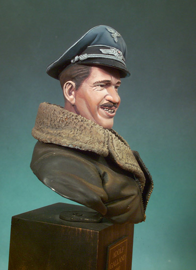1/9 2 busts 1341 Verlinden 200mm Adolf Galland Luftwaffe Ace WWII Bust Set