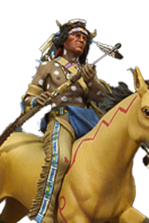 Guerrero Sioux portando carabina